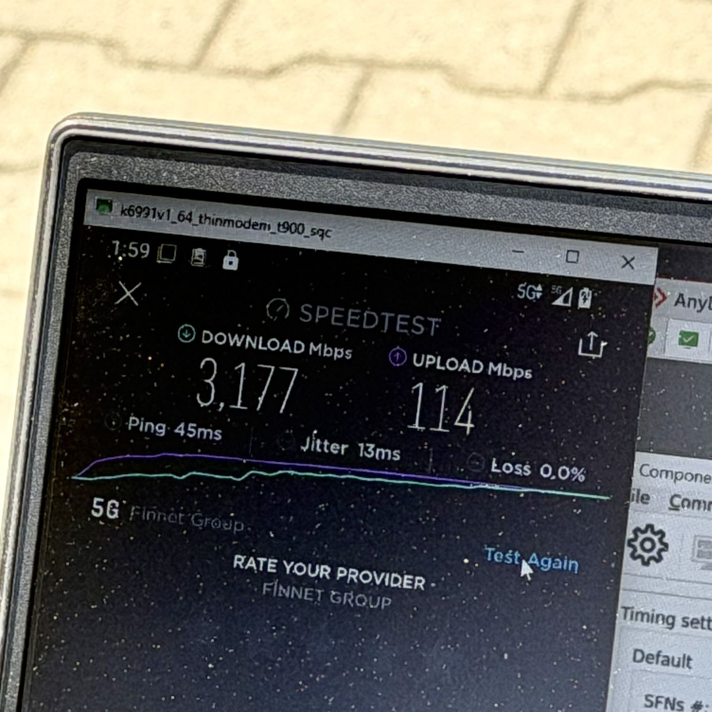 Wynik sieci 5G 6 GHz od Orange