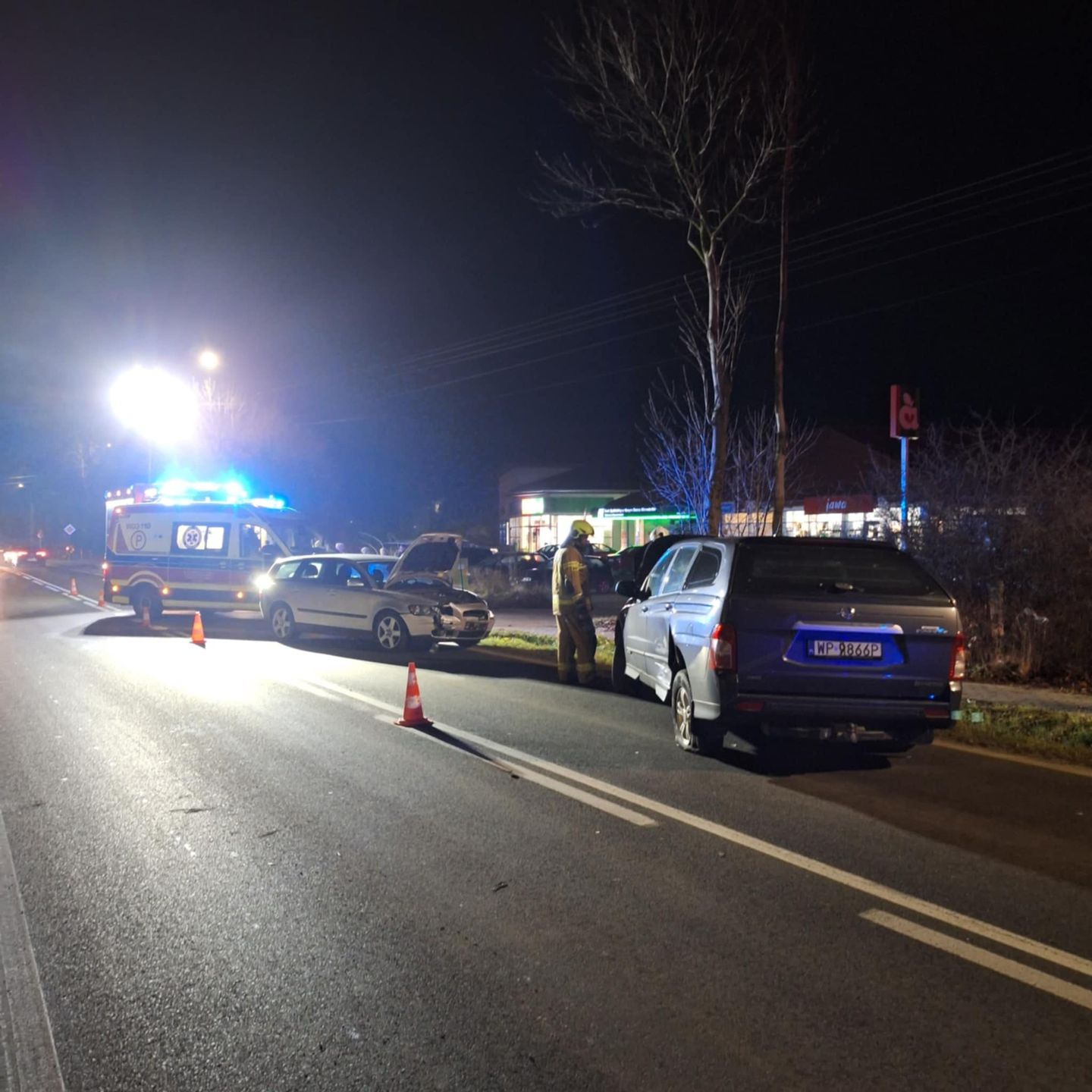 Zderzenie trzech pojazdów