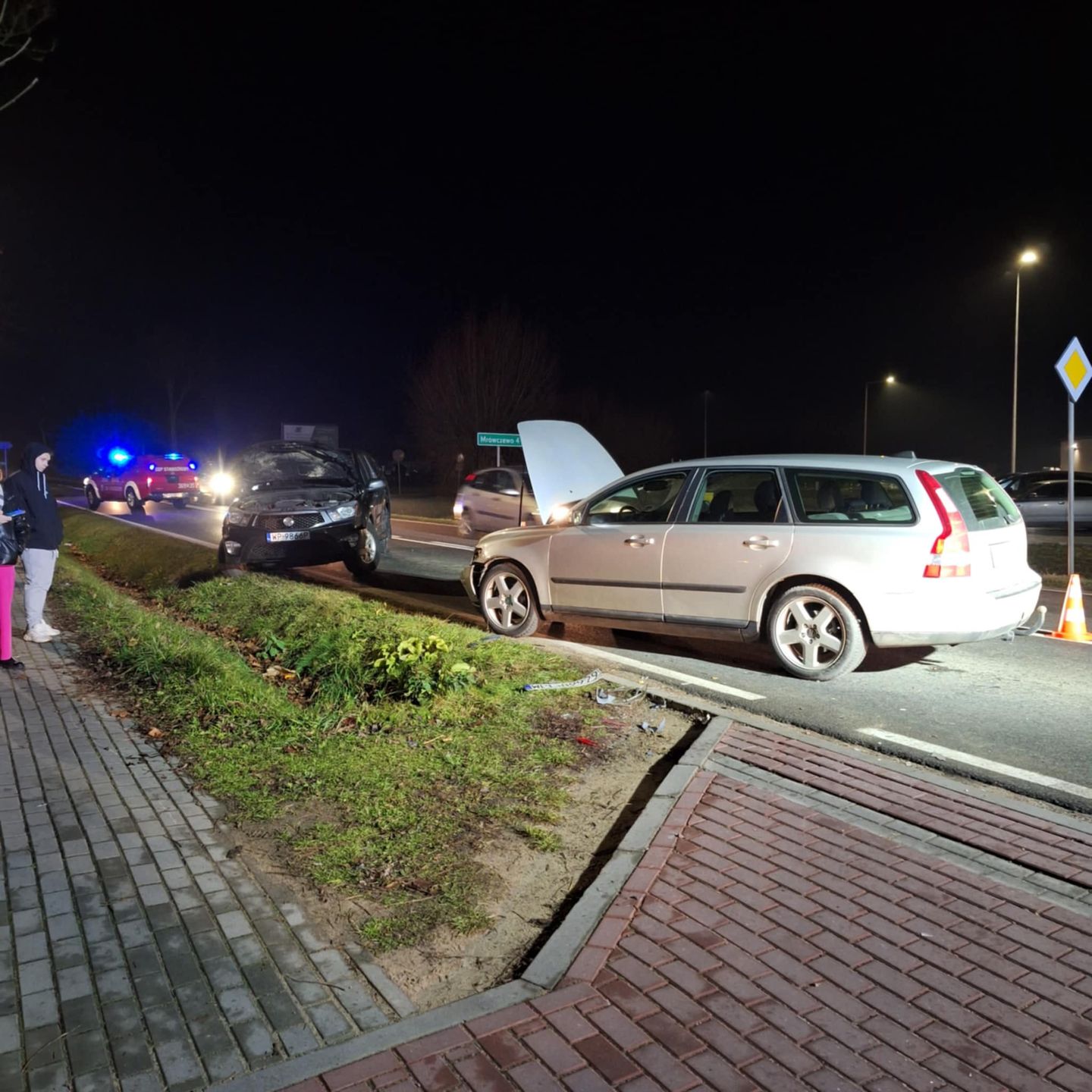 Zderzenie trzech pojazdów