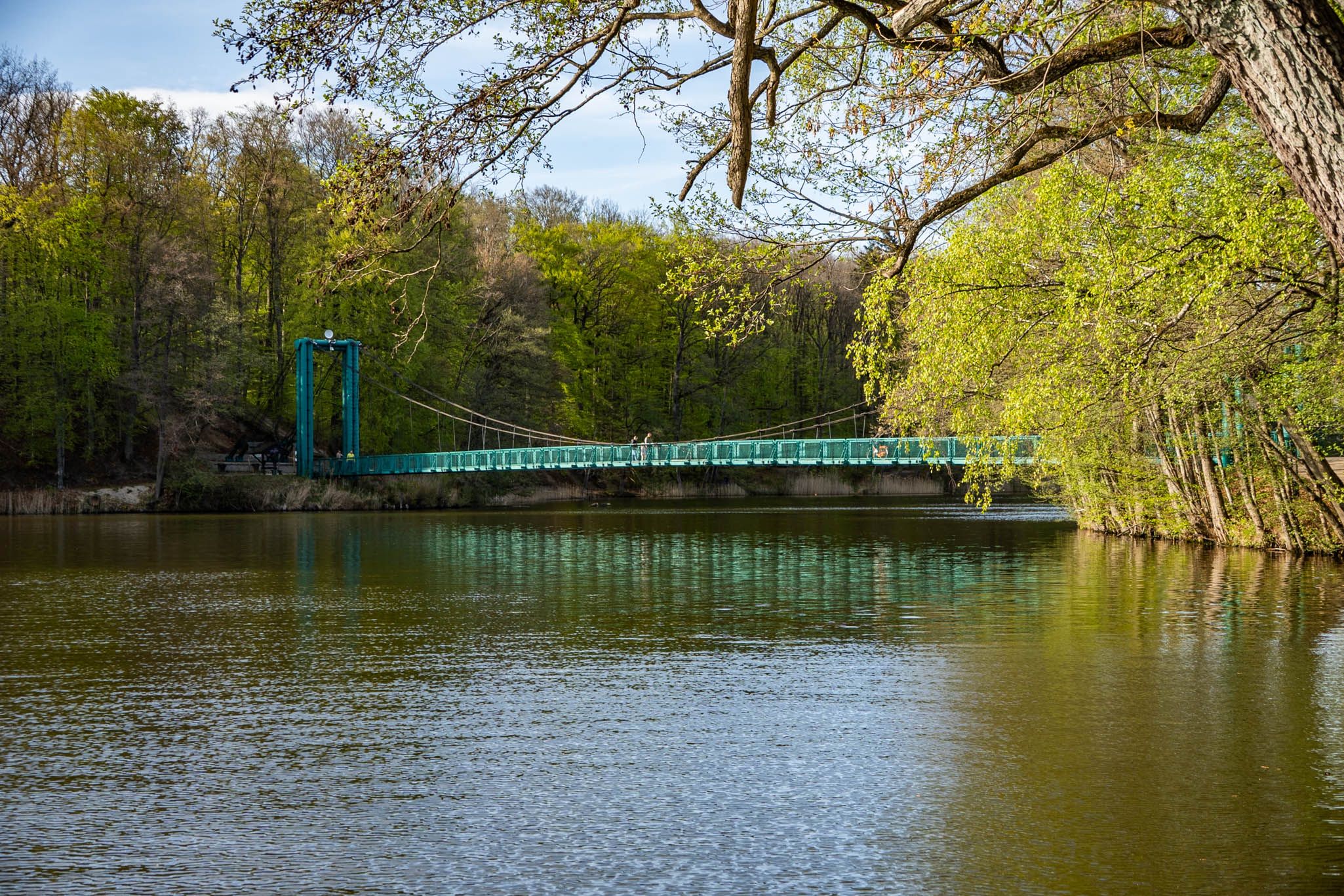 Wałcz - Most Kłosowskiego, wiszący most