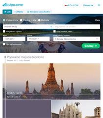 Podróż samolotem Skyscanner