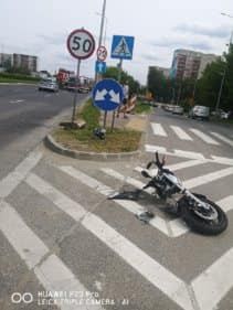 Zdarzenie drogowe z udziałem motocyklisty na al. Piłsudskiego!