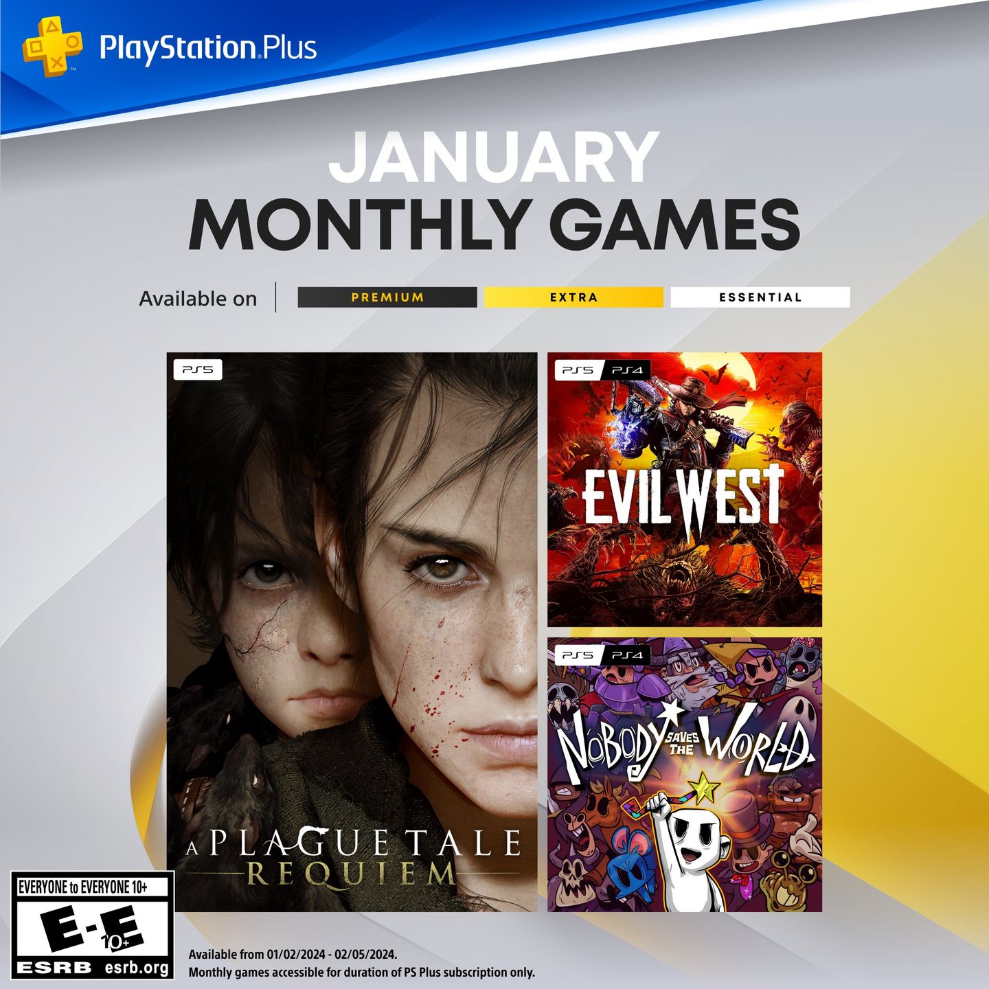 PS Plus na styczeń 2024 - oferta