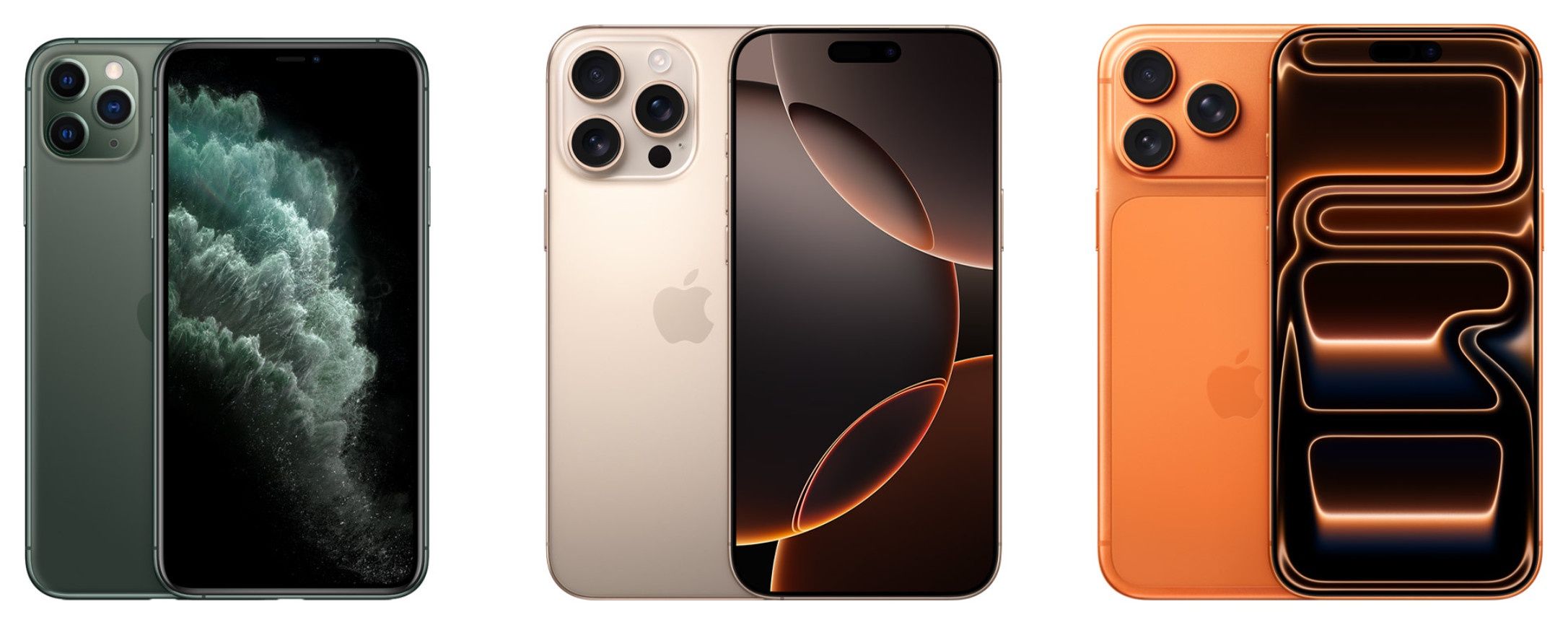 iPhone 11 Pro Max, iPhone 16 Pro Max i iPhone 17 Pro Max