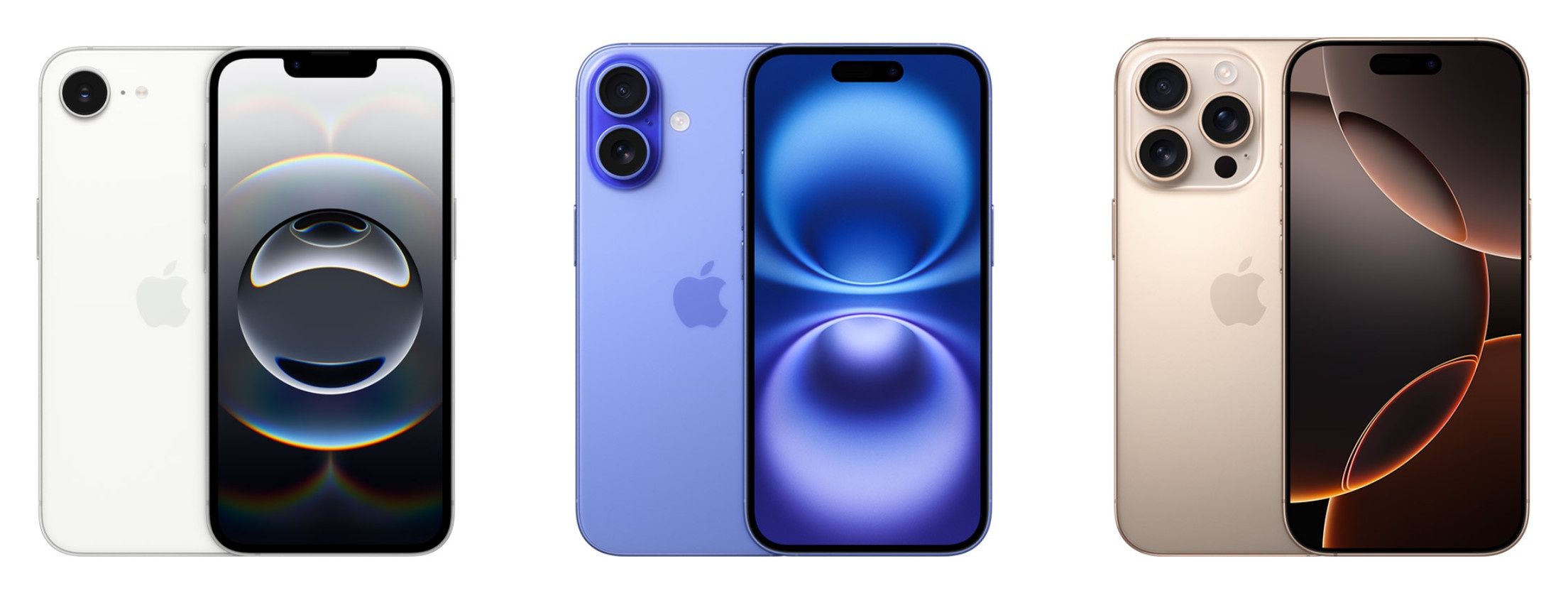 iPhone 16e, iPhone 16 i iPhone 16 Pro