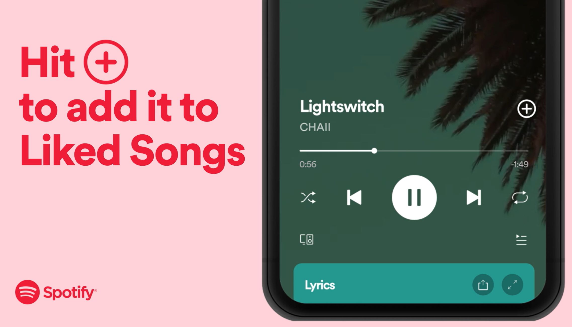 Spotify przycisk plus