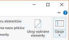 Windows 10 - eksplorator plików - widok - opcje