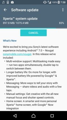 Xperia Android 7.0 Nougat