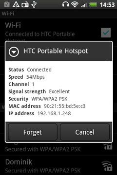 Wi-Fi w htc wildfire s