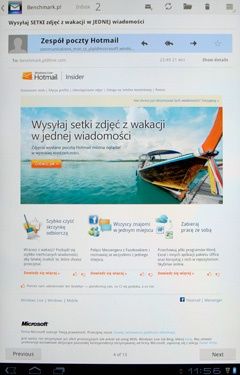Sony Tablet S - hotmail