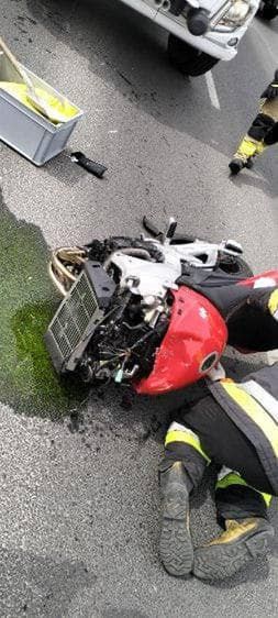 Zdarzenie drogowe z udziałem motocyklisty na al. Piłsudskiego!