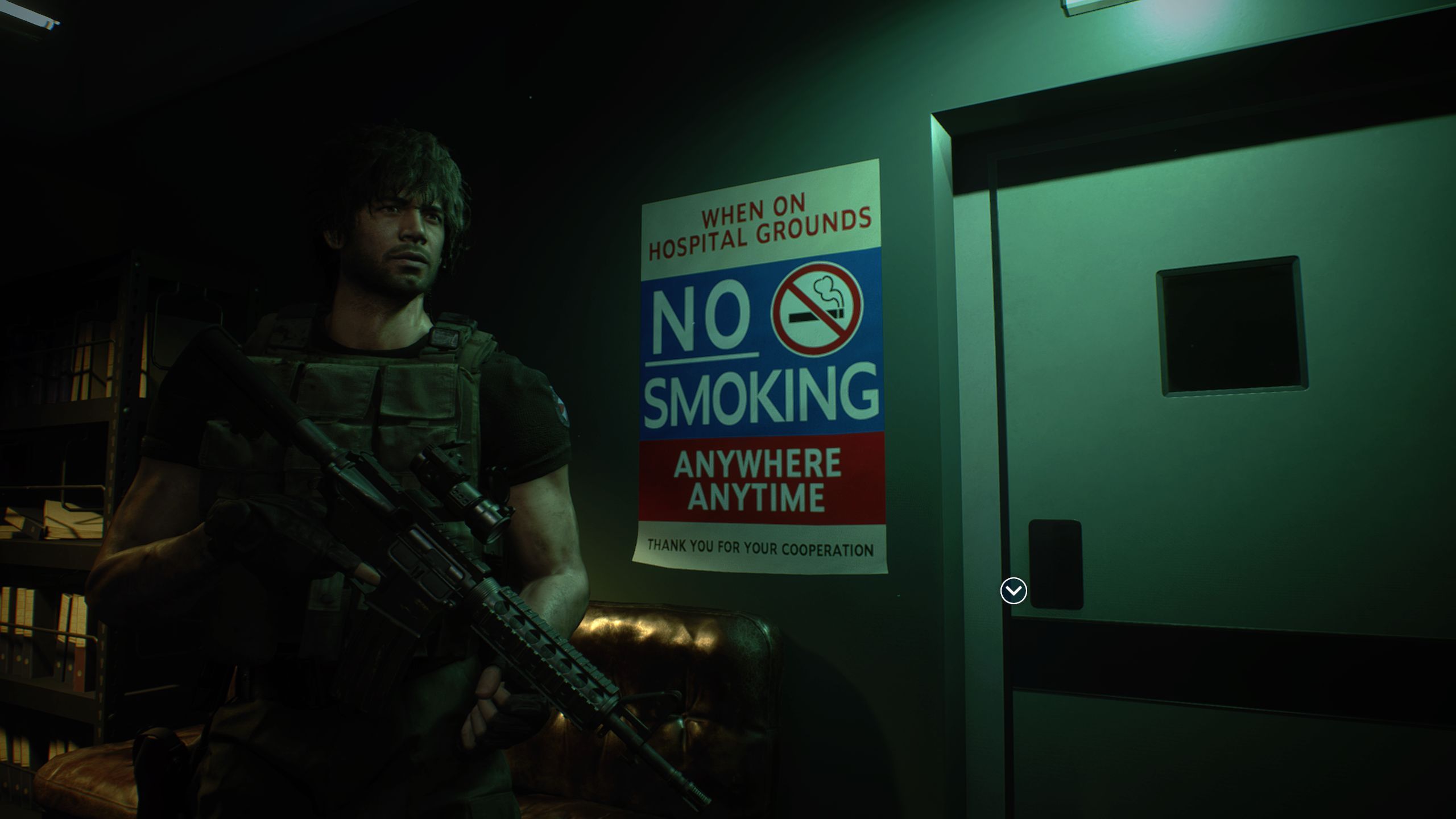 Resident Evil 3 Remake - Carlos zaznacza, że jest niepalący