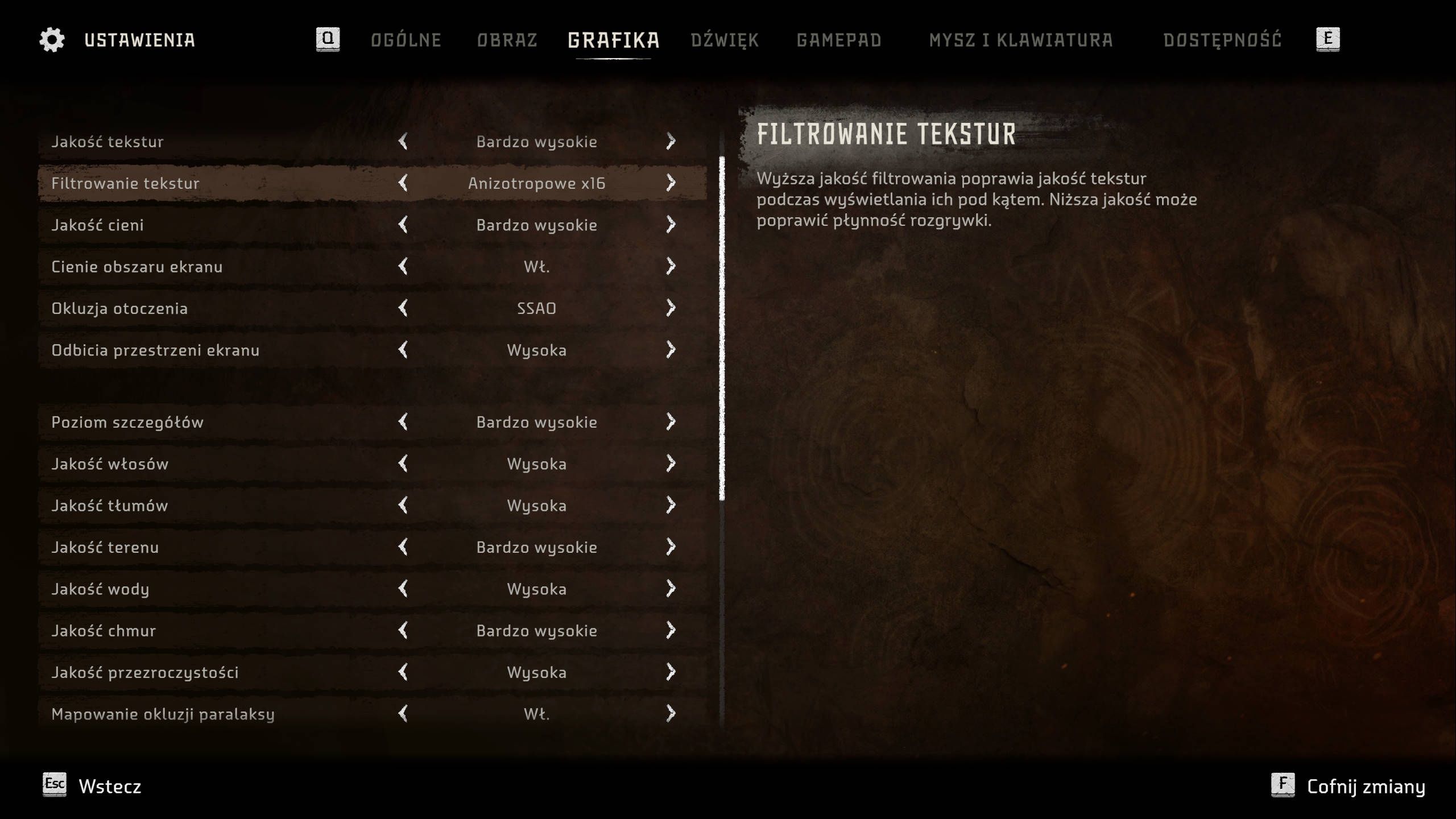 Horizon: Forbidden West na PC - ustawienia graficzne