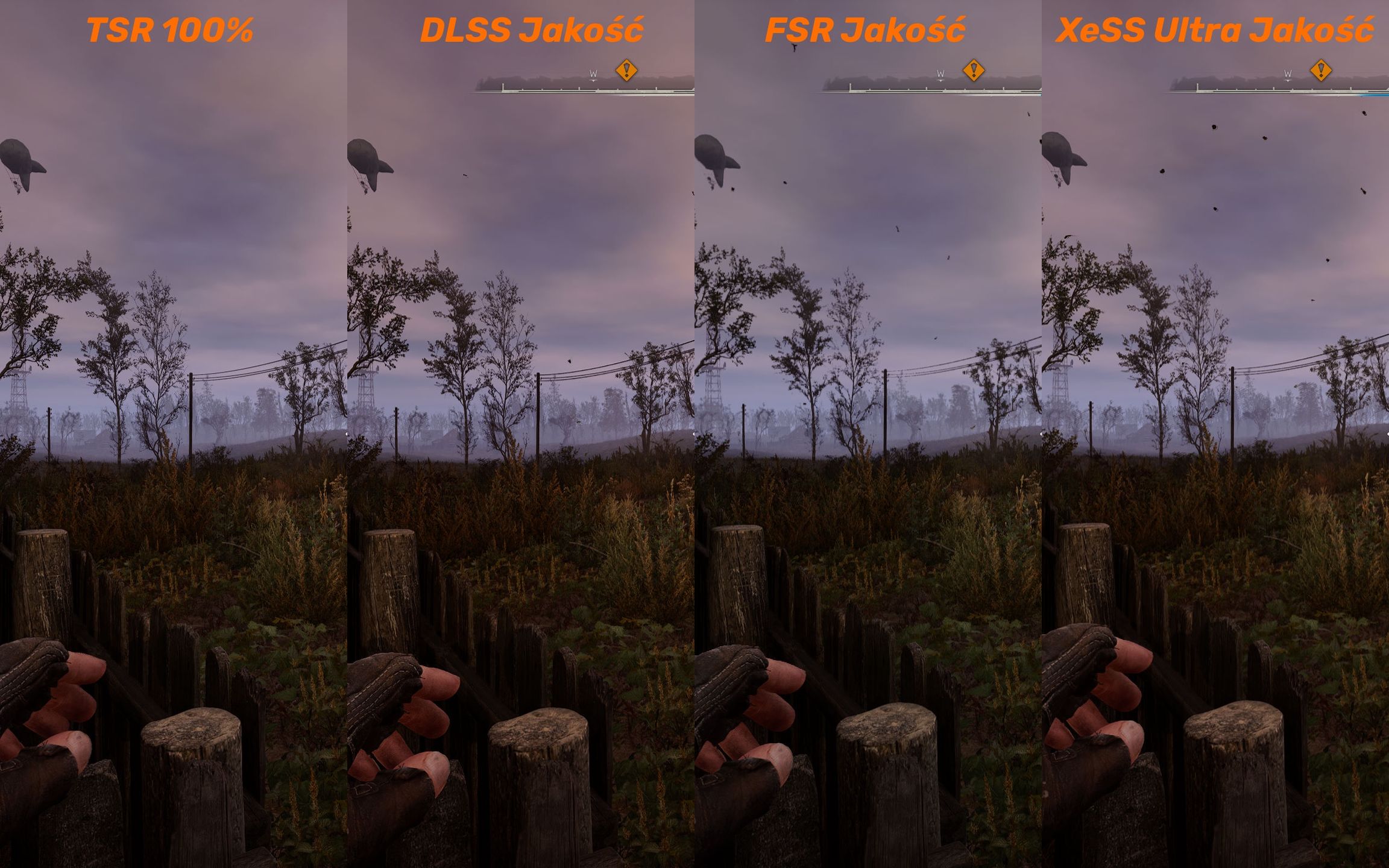 S.T.A.L.K.E.R. 2 - porównanie upscalingu Jakosć