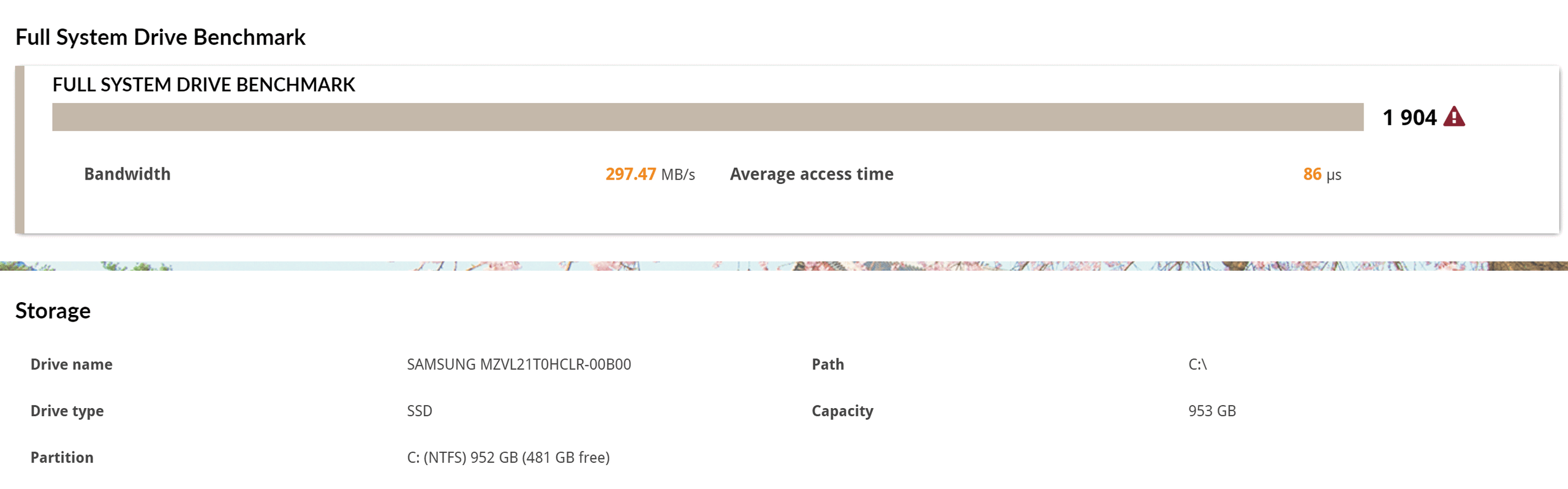 ASUS Zenbook S 13 OLED AMD - test 3DMark Storage
