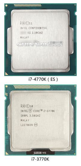 Intel Core i7 4770K 3770K procesor zdjęcie porównanie