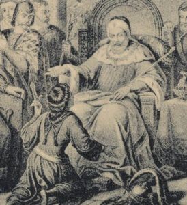 Mały Bolesław Krzywousty przed ojcem