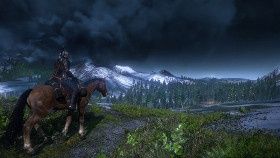 wiedźmin 3 dzik gon screen wysoka rozdzielczość geralt koń