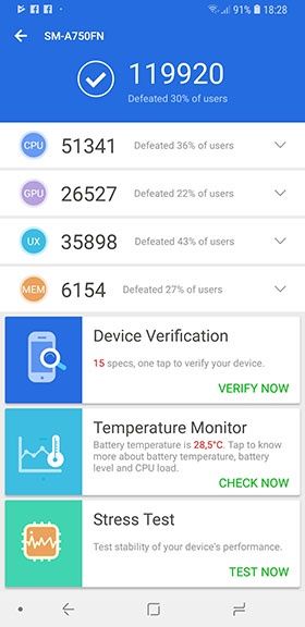 Galaxy A7 2018 - Antutu 7