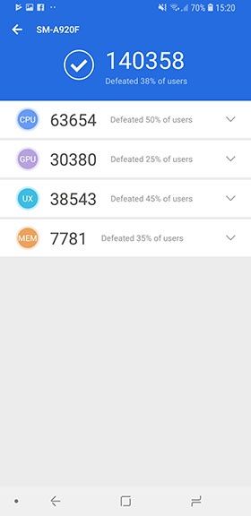 Galaxy A9 2018 - antutu
