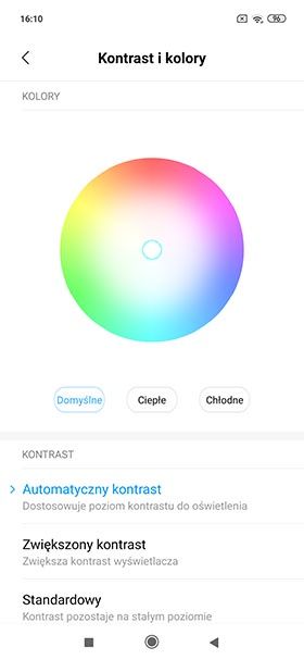 kolory wyświetlacza AMOLED