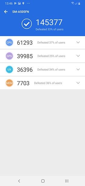 Samsung Galaxy A50 - Antutu 7