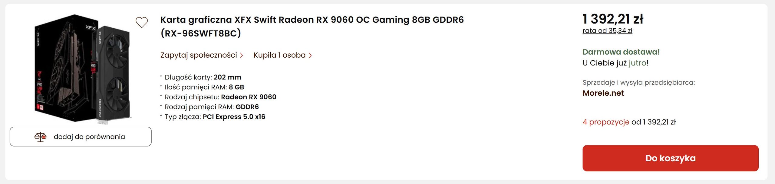 XFX Radeon RX 9060 - morele.net