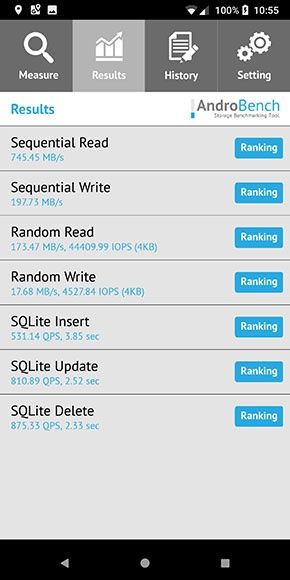 Pixel 2 XL - Androbench memory speed