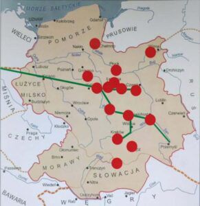Hipotetyczny szlak misji św. Brunona w państwie Chrobrego