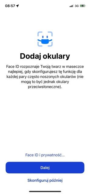 Face ID okulary