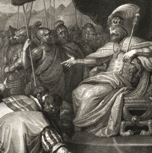 Mieszko II dławiący bunt Pomorzan. Fot. Angelo Campanella