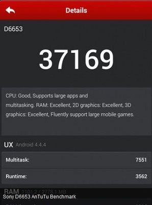 Sony Xperia Z3 smartfon AnTuTu test