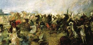 Bitwa nad rzeką Gaudelete 711. Fot. domena publiczna