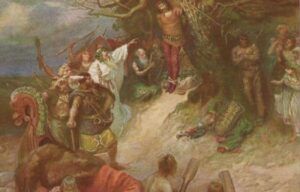 Śmierć Miecława. XIX-wieczne wyobrażenie