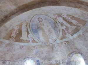 Maiestas Domini. Romański fresk ze wschodniej absydy archikolegiaty.Fot. Grzegorz Bednarek