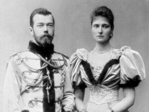 Aleksandra Fiodorowna z mężem Mikołajem II Romanowem