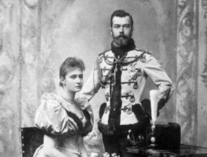 Mikołaj II Romanow z żoną