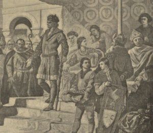 Zbysława w 1104 roku. Obraz Wojciecha Gersona