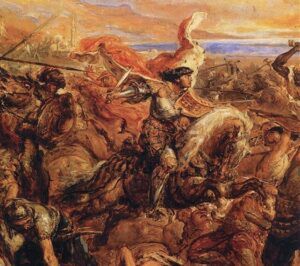 Władysław Warneńczyk podczas bitwy pod Warną. Obraz Jana Matejki