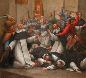 Śmierć męczenników sandomierskich. Obraz w kościele św. Jakuba w Sandomierzu