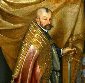 Stefan Batory w stroju koronacyjnym