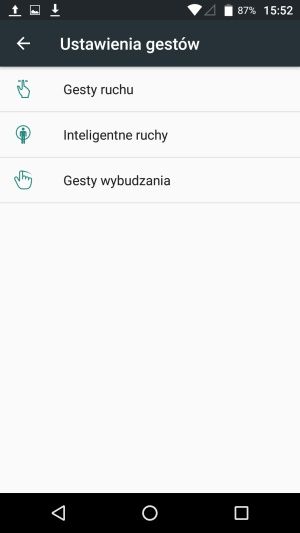 myPhone Luna II gesty
