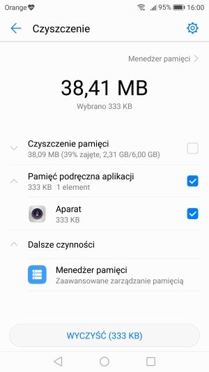 Honor 8 Pro menedżer telefonu czyszczenie pamięci