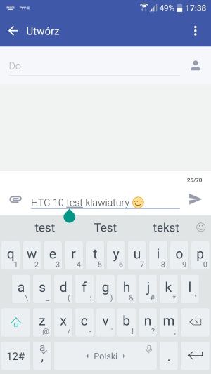 HTC 10 klawiatura