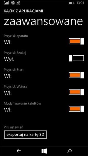 kącik z aplikacjami