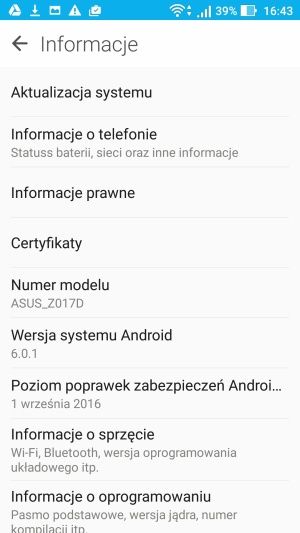 Asus ZenFone 3 system