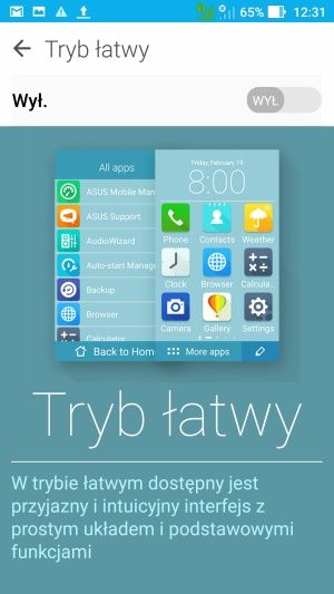 Asus ZenFone 3 Tryb łatwy