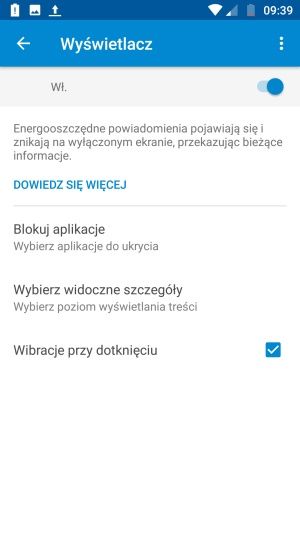Moto G5 Plus wyświetlacz powiadomienia