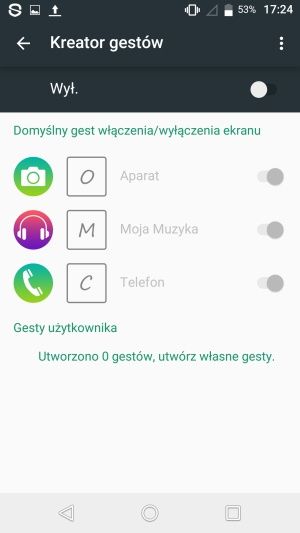 Wiko Ufeel Prime gesty