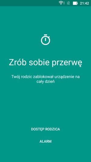 Google Family Link blokada komunikat